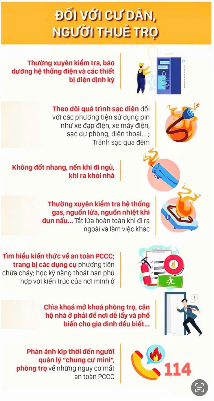 Khuyến cáo biện pháp an toàn PCCC đối với loại hình nhà trọ, nhà cho thuê để ở, nhà ở nhiều căn hộ (chung cư mini)- Ảnh 3.