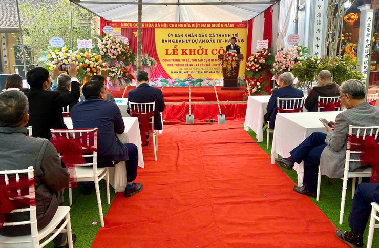 Lễ khởi công Công trình tu bổ, tôn tạo Cụm di tích Đền Nhà Bà và Nhà thờ họ Đặng- Ảnh 2.