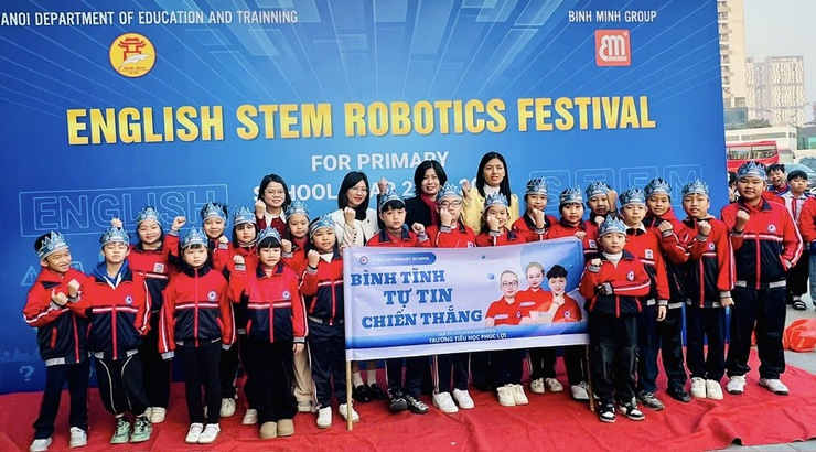 Đội tuyển phường Phúc Lợi tham gia chung khảo thành phố cuộc thi Tiếng anh STEM ROBOTICS năm học 2025-2026- Ảnh 2.