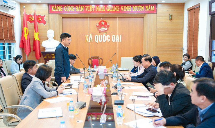 ĐOÀN KIỂM TRA LIÊN NGÀNH SỐ 01 THÀNH PHỐ HÀ NỘI KIỂM TRA CÔNG TÁC AN TOÀN THỰC PHẨM TẠI XÃ QUỐC OAI DỊP TẾT NGUYÊN ĐÁN BÍNH NGỌ VÀ LỄ HỘI XUÂN NĂM 2026- Ảnh 1.