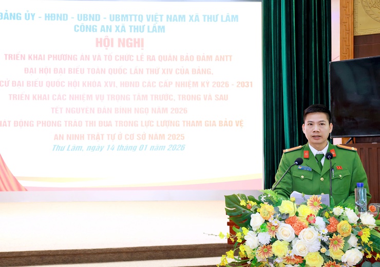 CÔNG AN XÃ THƯ LÂM TRIỂN KHAI PHƯƠNG ÁN VÀ TỔ CHỨC RA QUÂN BẢO ĐẢM ANTT PHỤC VỤ ĐẠI HỘI ĐẢNG, BẦU CỬ ĐẠI BIỂU QUỐC HỘI KHÓA 16 VÀ ĐẠI BIỂU HĐND CÁC CẤP VÀ TẾT NGUYÊN ĐÁN BÍNH NGỌ 2026.- Ảnh 13.