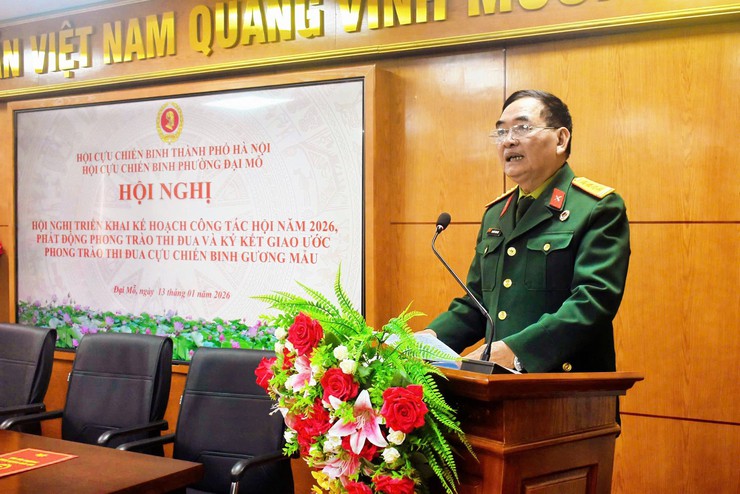 HỘI CỰU CHIẾN BINH PHƯỜNG ĐẠI MỖ TRIỂN KHAI NHIỆM VỤ CÔNG TÁC, PHÁT ĐỘNG PHONG TRÀO THI ĐUA VÀ KÝ GIAO ƯỚC THI ĐUA NĂM 2026- Ảnh 2.