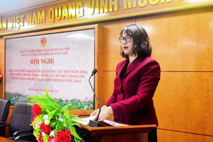 HỘI CỰU CHIẾN BINH PHƯỜNG ĐẠI MỖ TRIỂN KHAI NHIỆM VỤ CÔNG TÁC, PHÁT ĐỘNG PHONG TRÀO THI ĐUA VÀ KÝ GIAO ƯỚC THI ĐUA NĂM 2026- Ảnh 3.