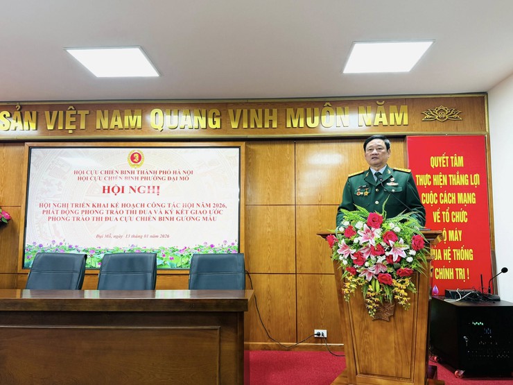 HỘI CỰU CHIẾN BINH PHƯỜNG ĐẠI MỖ TRIỂN KHAI NHIỆM VỤ CÔNG TÁC, PHÁT ĐỘNG PHONG TRÀO THI ĐUA VÀ KÝ GIAO ƯỚC THI ĐUA NĂM 2026- Ảnh 4.