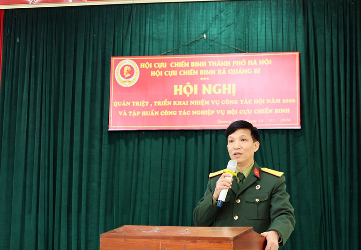 Hội Cựu chiến binh xã Quảng Bị quán triệt, triển khai nhiệm vụ năm 2026, tập huấn nghiệp vụ cho cán bộ, hội viên- Ảnh 1.