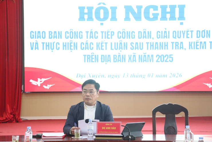Hội nghị giao ban công tác tiếp công dân, giải quyết đơn thư, khiếu nại tố cáo trên địa bàn xã- Ảnh 2.
