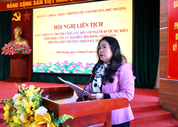 Phường Phú Thượng tổ chức hội nghị liên tịch lấy ý kiến cử tri nơi công tác đối với người được dự kiến giới thiệu ứng cử đại biểu đại biểu Hội đồng Nhân dân phường, nhiệm kỳ 2026 - 2031- Ảnh 4.