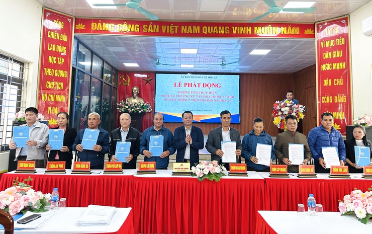 HÒA XÁ PHÁT ĐỘNG XÂY DỰNG NẾP SỐNG VĂN HÓA TRONG LỄ HỘI TRUYỀN THỐNG - Ảnh 3.