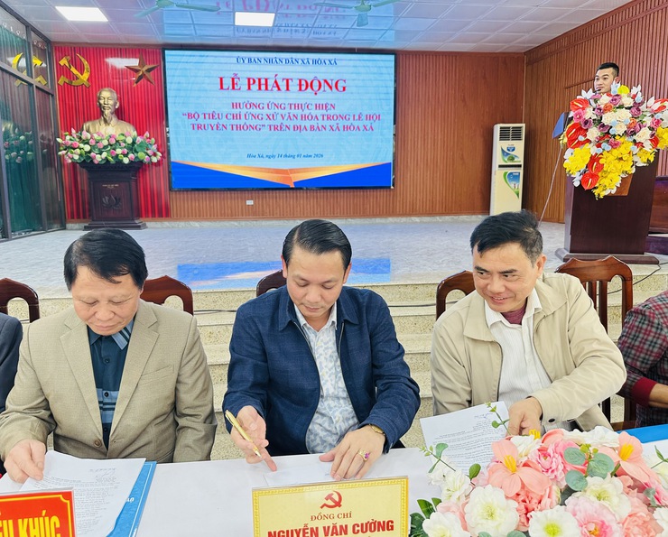 HÒA XÁ PHÁT ĐỘNG XÂY DỰNG NẾP SỐNG VĂN HÓA TRONG LỄ HỘI TRUYỀN THỐNG - Ảnh 5.