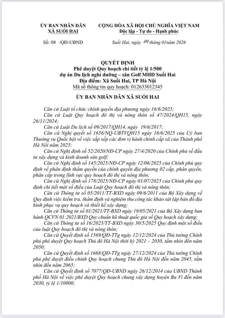 Xã Suối Hai Công bố quy hoạch chi tiết 1/500 - Dự án MHD Suối Hai- Ảnh 2.