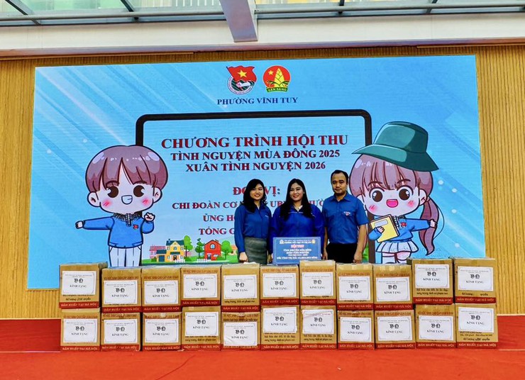 ĐOÀN TNCS HỒ CHÍ MINH - HỘI ĐỒNG ĐỘI PHƯỜNG VĨNH TUY TỔ CHỨC CHƯƠNG TRÌNH HỘI THU “TÌNH NGUYỆN MÙA ĐÔNG” NĂM 2025 - “XUÂN TÌNH NGUYỆN” NĂM 2026
- Ảnh 1.