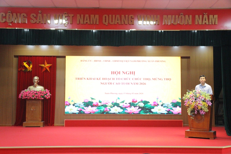 Phường Xuân Phương tổng kết phong trào “Toàn dân đoàn kết xây dựng đời sống văn hóa” năm 2025, phát động thi đua và triển khai công tác mừng thọ năm 2026
- Ảnh 19.