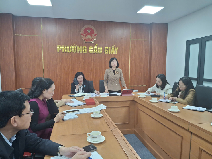 PHƯỜNG CẦU GIẤY TỔ CHỨC HỌP GIAO BAN SƠ KẾT HỌC KỲ I VỚI CÁC CƠ SỞ GIÁO DỤC- Ảnh 2.