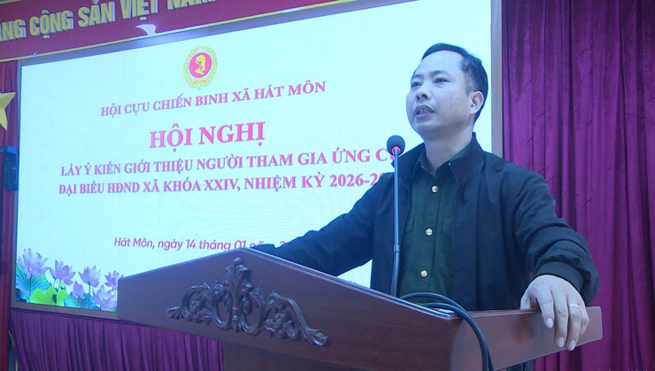 Hội Cựu chiến binh xã Hát Môn tổ chức hội nghị triển khai công tác năm 2026. Thực hiện quy trình về công tác quy hoạch cán bộ lãnh đạo, quản lý nhiệm kỳ 2025 - 2030 và 2026 - 2031, giới thiệu người ứng cử đại biểu HĐND xã- Ảnh 4.