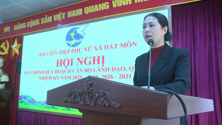 Hội Phụ Nữ xã Hát Môn tổ chức hội nghị triển khai công tác năm 2026. Thực hiện quy trình về công tác quy hoạch cán bộ lãnh đạo, quản lý nhiệm kỳ 2025 - 2030 và 2026 - 2031, giới thiệu người ứng cử đại biểu HĐND xã Hát- Ảnh 3.