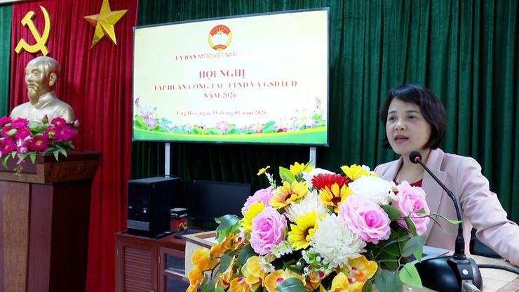 MTTQ XÃ ỨNG HÒA TỔ CHỨC TẬP HUẤN HOẠT ĐỘNG BAN THANH TRA NHÂN DÂN VÀ BAN GIÁM SÁT ĐẦU TƯ CỘNG ĐỒNG NĂM 2026- Ảnh 1.