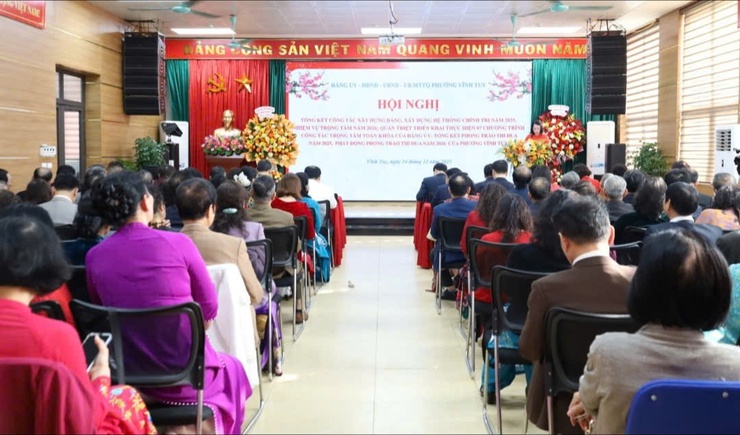 PHƯỜNG VĨNH TUY TỔNG KẾT CÔNG TÁC XÂY DỰNG ĐẢNG, XÂY DỰNG HỆ THỐNG CHÍNH TRỊ NĂM 2025- Ảnh 1.