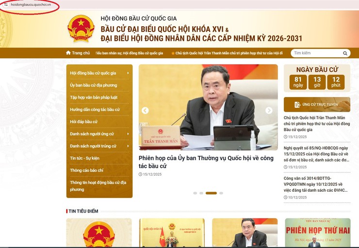 Hướng dẫn nộp hồ sơ và tích hợp thông tin đơn ứng cử, tiểu sử tóm tắt trên Cổng thông tin điện tử của Hội đồng bầu cử Quốc gia- Ảnh 1.