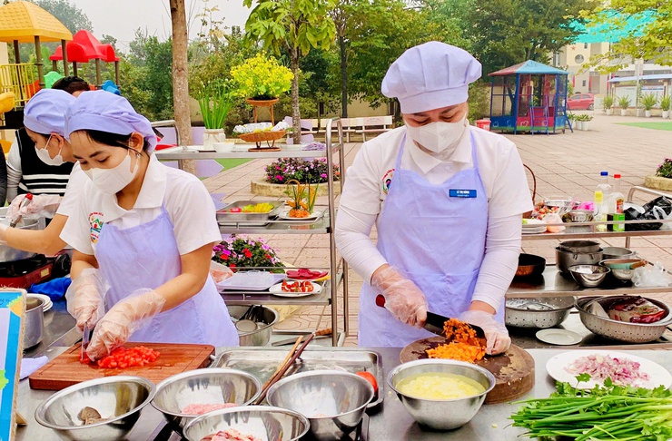 Trường Mầm non Cổ Đông tổ chức Hội thi “Nhân viên nuôi dưỡng giỏi” cấp trường năm học 2025–2026- Ảnh 1.