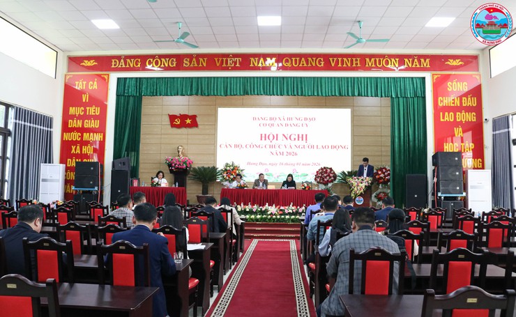 CƠ QUAN ĐẢNG ỦY XÃ HƯNG ĐẠO TỔ CHỨC HỘI NGHỊ CÁN BỘ, CÔNG CHỨC, NGƯỜI LAO ĐỘNG NĂM 2026- Ảnh 2.