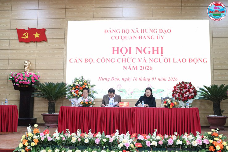 CƠ QUAN ĐẢNG ỦY XÃ HƯNG ĐẠO TỔ CHỨC HỘI NGHỊ CÁN BỘ, CÔNG CHỨC, NGƯỜI LAO ĐỘNG NĂM 2026- Ảnh 3.