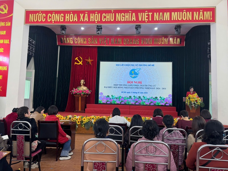 Hội Liên hiệp phụ nữ phường Bồ Đề tổ chức Hội nghị hiệp thương giới thiệu người tham gia ứng cử Hội đồng nhân dân phường nhiệm kỳ 2026 - 2031 - Ảnh 1.