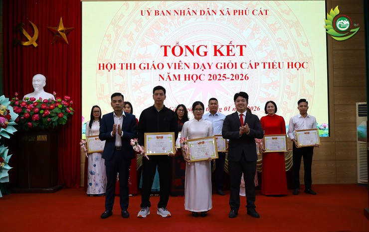 UBND xã Phú Cát tổng kết Hội thi Giáo viên dạy giỏi cấp Tiểu học năm học 2025 – 2026- Ảnh 6.