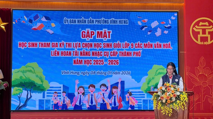 PHƯỜNG VĨNH HƯNG TỔ CHỨC GẶP MẶT ĐỘNG VIÊN ĐỘI TUYỂN HỌC SINH GIỎI PHƯỜNG THAM GIA KỲ THI CHỌN HỌC SINH GIỎI THÀNH PHỐ- Ảnh 3.