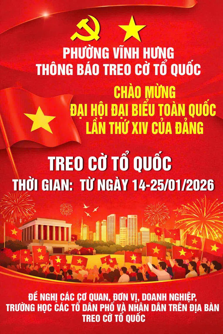 TREO CỜ TỔ QUỐC CHÀO MỪNG ĐẠI HỘI ĐẠI BIỂU TOÀN QUỐC LẦN THỨ XIV CỦA ĐẢNG- Ảnh 1.