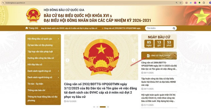 HƯỚNG DẪN NỘP HỒ SƠ VÀ TÍCH HỢP THÔNG TIN ĐƠN ỨNG CỬ, TIỂU SỬ TÓM TẮT TRÊN CỔNG THÔNG TIN ĐIỆN TỬ CỦA HỘI ĐỒNG BẦU CỬ QUỐC GIA- Ảnh 3.