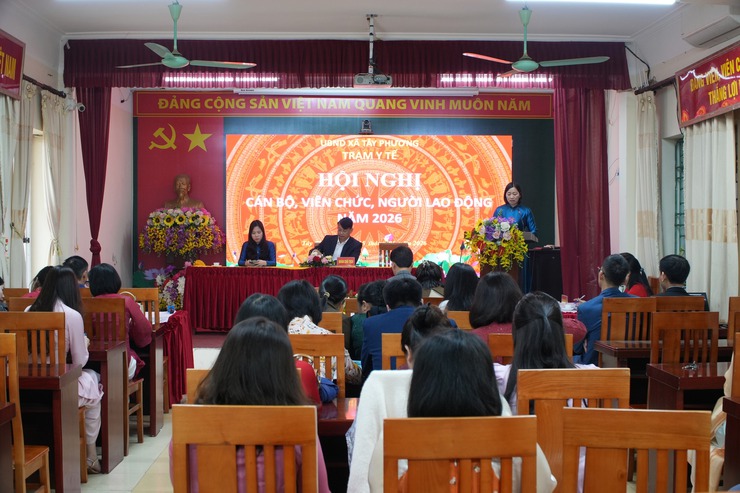 Trạm Y tế xã Tây Phương tổ chức hội nghị cán bộ, viên chức người lao động năm 2026- Ảnh 1.