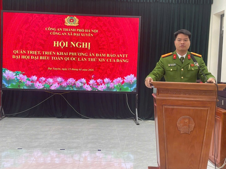 Công an xã Đại Xuyên quyết liệt bảo đảm an ninh, trật tự phục vụ Đại hội  đại biểu toàn quốc lần thứ XIV của Đảng- Ảnh 2.