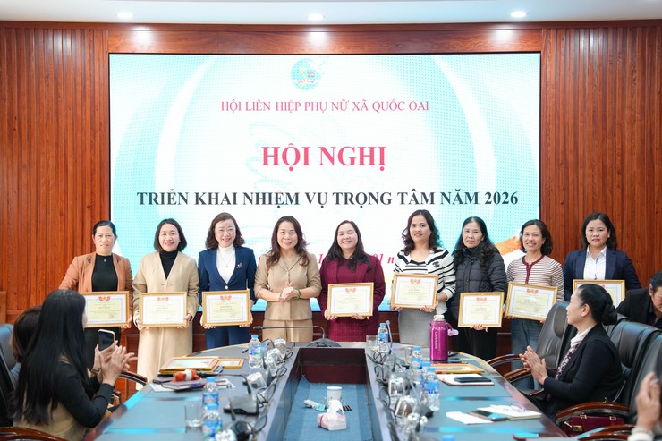 Ban Thường vụ Hội LHPN xã Quốc Oai tổ chức hội nghị triển khai nhiệm vụ công tác trọng tâm năm 2026- Ảnh 7.