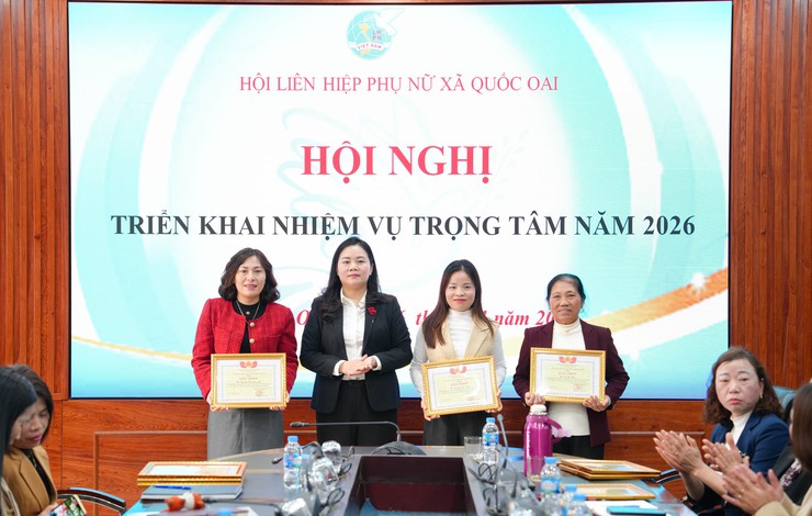 Ban Thường vụ Hội LHPN xã Quốc Oai tổ chức hội nghị triển khai nhiệm vụ công tác trọng tâm năm 2026- Ảnh 9.