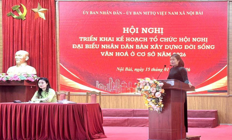 TRIỂN KHAI KẾ HOẠCH LIÊN TỊCH VỀ VIỆC TỔ CHỨC HỘI NGHỊ ĐẠI BIỂU NHÂN DÂN BÀN VIỆC XÂY DỰNG ĐỜI SỐNG VĂN HOÁ NĂM 2026- Ảnh 1.