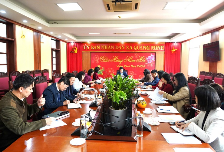 XÃ QUANG MINH TẬP TRUNG CHỈ ĐẠO HOÀN THÀNH CHỈ TIÊU CÔNG NHẬN TRƯỜNG ĐẠT CHUẨN QUỐC GIA NĂM 2026- Ảnh 1.