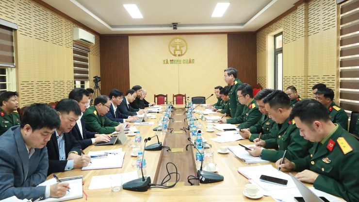 Bộ Tư lệnh Thủ đô Hà Nội và xã Minh Châu thống nhất nội dung trọng tâm chương trình "Tết Quân - Dân"- Ảnh 1.