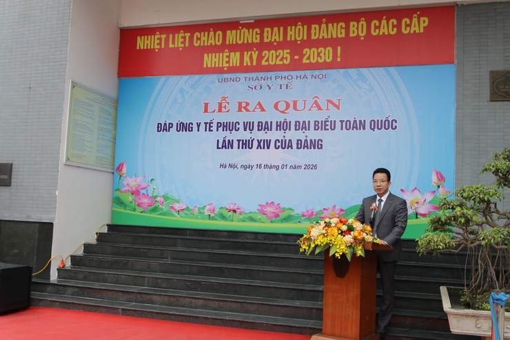 Ngành Y tế Hà Nội ra quân bảo đảm công tác y tế phục vụ Đại hội đại biểu toàn quốc lần thứ XIV của Đảng- Ảnh 4.