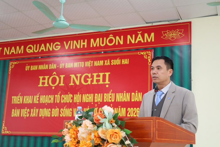 Xã Suối Hai chọn thôn Gò Sống tổ chức Hội nghị Đại biểu Nhân dân điểm năm 2026- Ảnh 2.