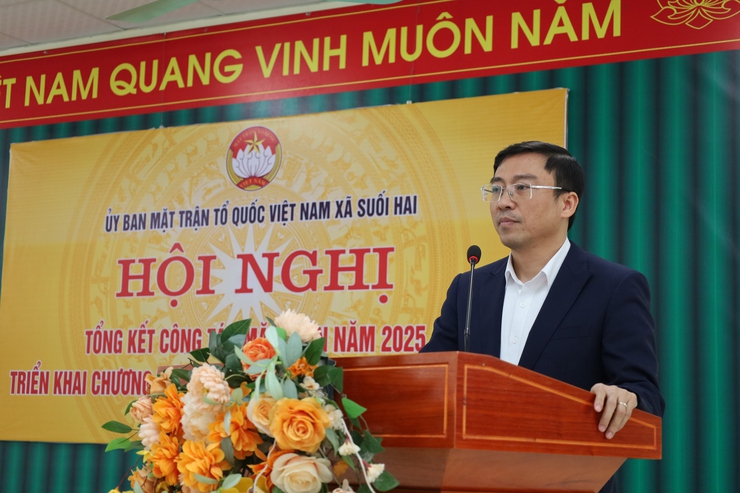 Ủy ban MTTQ Việt Nam xã Suối Hai tổ chức Hội nghị tổng kết công tác Mặt trận năm 2025, triển khai Chương trình thống nhất hành động năm 2026- Ảnh 1.