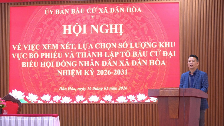 HỘI NGHỊ XEM XÉT, LỰA CHỌN KHU VỰC BỎ PHIẾU VÀ THÀNH LẬP TỔ BẦU CỬ PHỤC VỤ CUỘC BẦU CỬ ĐẠI BIỂU QUỐC HỘI KHÓA XVI VÀ ĐẠI BIỂU HĐND CÁC CẤP NHIỆM KỲ 2026 – 2031- Ảnh 3.