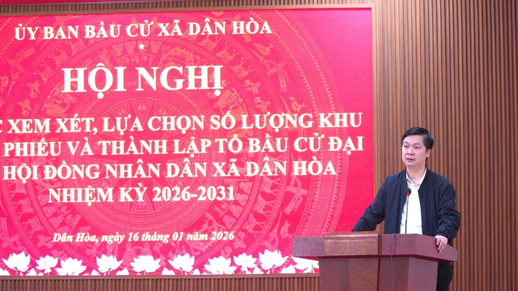 HỘI NGHỊ XEM XÉT, LỰA CHỌN KHU VỰC BỎ PHIẾU VÀ THÀNH LẬP TỔ BẦU CỬ PHỤC VỤ CUỘC BẦU CỬ ĐẠI BIỂU QUỐC HỘI KHÓA XVI VÀ ĐẠI BIỂU HĐND CÁC CẤP NHIỆM KỲ 2026 – 2031- Ảnh 9.