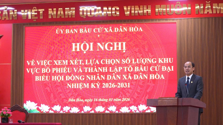 HỘI NGHỊ XEM XÉT, LỰA CHỌN KHU VỰC BỎ PHIẾU VÀ THÀNH LẬP TỔ BẦU CỬ PHỤC VỤ CUỘC BẦU CỬ ĐẠI BIỂU QUỐC HỘI KHÓA XVI VÀ ĐẠI BIỂU HĐND CÁC CẤP NHIỆM KỲ 2026 – 2031- Ảnh 4.