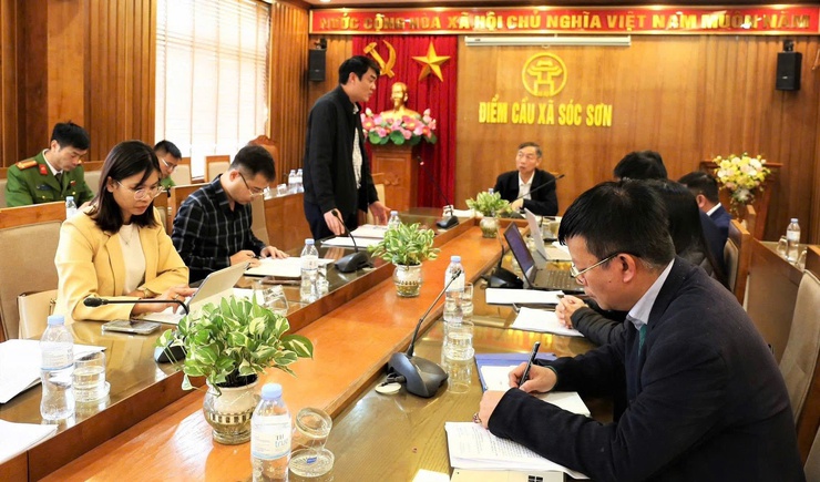 ĐOÀN KIỂM TRA LIÊN NGÀNH CỦA THÀNH PHỐ KIỂM TRA CÔNG TÁC GIẾT MỔ, KINH DOANH, VẬN CHUYỂN ĐỘNG VẬT TẠI SÓC SƠN.- Ảnh 1.