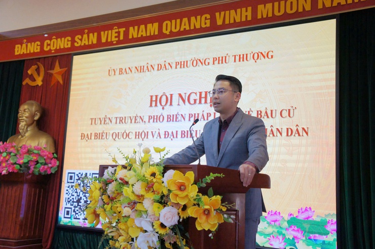 Phường Phú Thượng tổ chức hội nghị tuyên truyền, phổ biến pháp luật về bầu cử đại biểu Quốc hội và đại biểu HĐND- Ảnh 3.