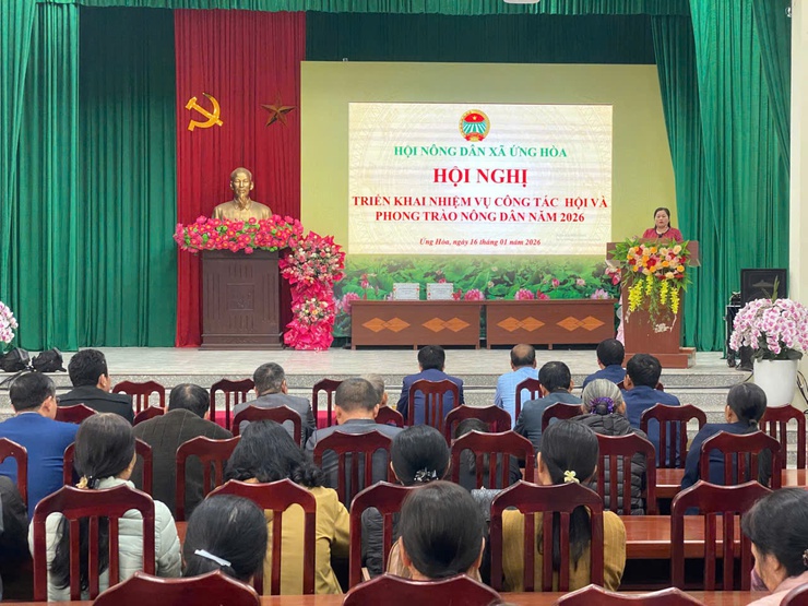 HỘI NÔNG DÂN XÃ ỨNG HOÀ TRIỂN KHAI NHIỆM VỤ TRỌNG TÂM CÔNG TÁC HỘI NĂM 2026- Ảnh 1.