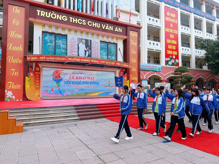 Trường THCS Chu Văn An: Khai mạc Hội khoẻ Phù Đổng năm học 2025 - 2026- Ảnh 6.