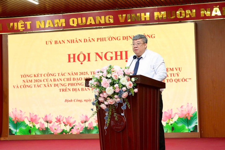 Hội nghị tổng kết công tác Ban Chỉ đạo 197, 89 và phong trào Toàn dân bảo vệ ANTQ phường Định Công năm 2025- Ảnh 2.