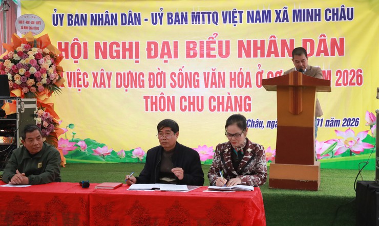 Hội nghị đại biểu Nhân dân thôn Chu Chàng bàn việc xây dựng đời sống văn hóa ở cơ sở năm 2026- Ảnh 1.