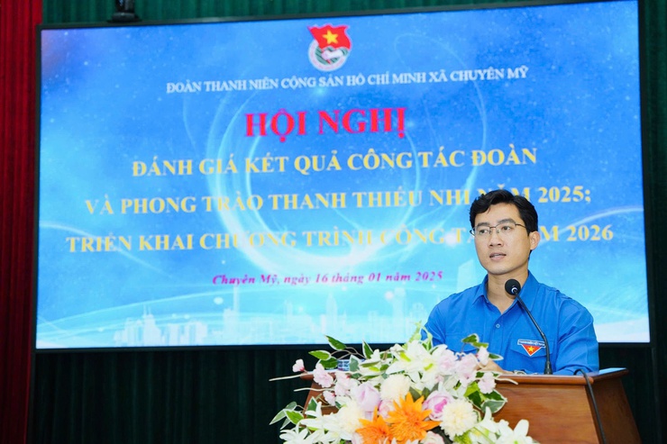 Đoàn thanh niên xã Chuyên Mỹ triển khai phương hướng hoạt động năm 2026 và thảo luận, giới thiệu người ứng cử đại biểu HĐND xã Chuyên Mỹ, nhiệm kỳ 2026-2031- Ảnh 1.